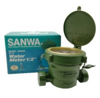 มาตรวัดน้ำ SANWA ขนาด 1/2 นิ้ว สีเขียว