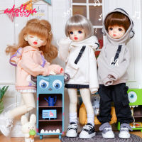 Adollya BJD Aksesori สเวตเตอร์มีฮู้ด,เสื้อกันหนาวมีฮู้ดเสื้อตัวบนมีฮู้ดตุ๊กตา Pakaian untuk untuk กระเป๋าตุ๊กตาจริง Sesuai untuk 16ตุ๊กตา