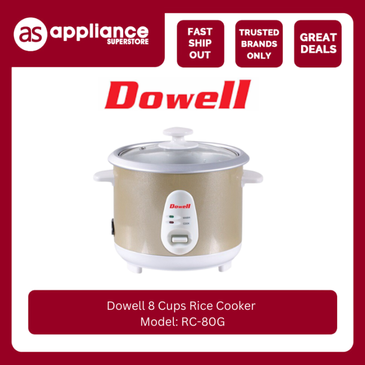Dowell Rice Cooker 8 Cups RC80G Lazada PH