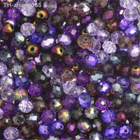 Isywaka Purple Multicolor 2mm3x4mm4x6mm6x8mm Austria faceted Crystal Glass Beads Loose Spacer Round Beads For Jewelry Making