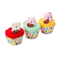 2sets Celebration Cake Modelling Towel with Bear toy Baby Face Towel Creative Wedding Souvenir Party Gifts Soft bath towel