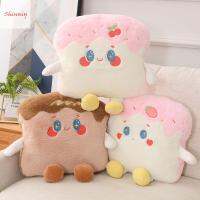 หมอนตุ๊กตามีเสียงสุดหมอนสำหรับการนอนหลับสำหรับ Boneka Mainan ของเล่นผ้านุ่มรองหมอนขนมปังปิ้งไอติมขนมปังปิ้งของเล่นตุ๊กตาโซฟาตุ๊กตาผ้ากำมะหยี่