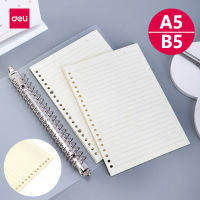 Deli Notebook Loose Leaf โน๊ตบุ๊ค A5/B5 60แผ่น กระดาษรีฟิว สมุดใบหลวม มีเส้น กระดาษรีฟิว กระดาษรีฟิว ถนอมสายตา