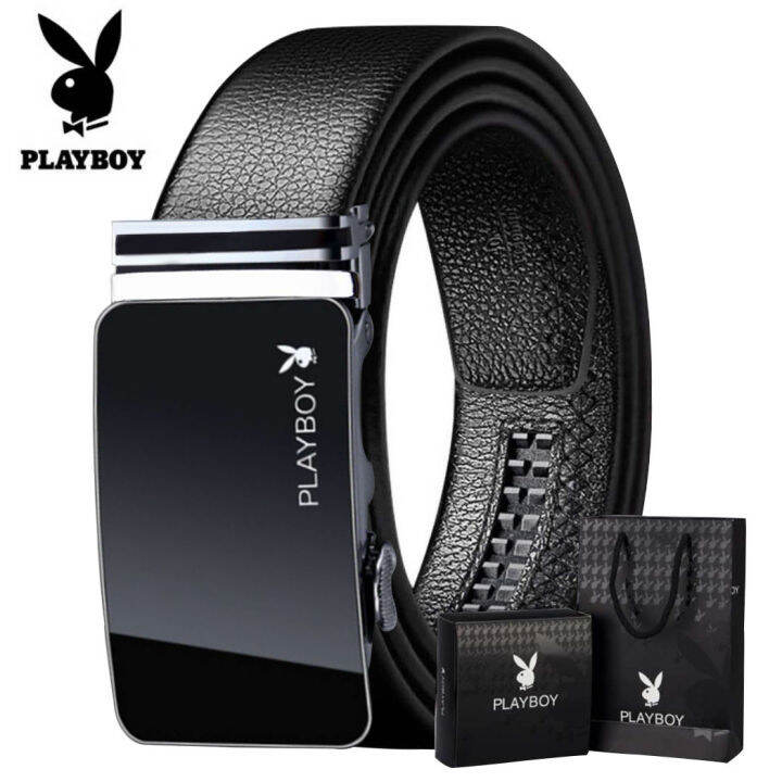 playboy-เข็มขัดหนังแท้สำหรับผู้ชาย-เข็มขัดกางเกงลำลองหนังสไตล์เกาหลีหัวเข็มขัดแบบเรียบสำหรับนักเรียนวัยรุ่น