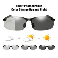 【hot】 UV400 Anti-Glare Sunglasses Metal Frame Goggles Polarized Driving Day And Night Glasses for Men ！