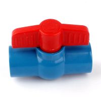 20mm Inner Dia. Socket Ball Valve Blue PVC Straight Trough Ball Valve Home Garden Farm Irrigation Fittings Red Switch Ball Valve