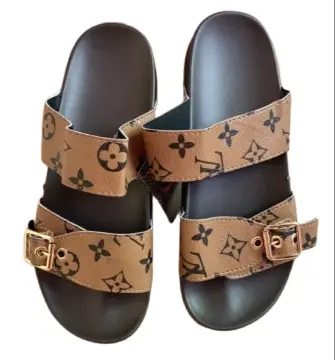 Louis Vuitton lv woman slippers supreme slides ❤ liked on