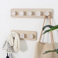 Rustic Coat Rack Wall Mounted Wood Hanger Key Holder Home Decor Clothes Storage Rack Wall Hook Hangers for Entryway Bathroom