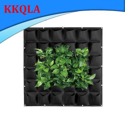 QKKQLA 36 Pockets Vertical Wall-mounted Planting Non-woven Fabrics Hanging Pots Vegetable Flower Plant  Bags Garden Yard