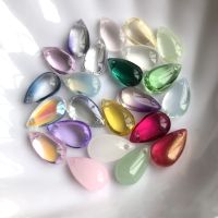 hotx【DT】 10pcs 15x8mm Teardrop Glass Top Drilled Loose Pendants Beads for Jewelry Making Earring Findings