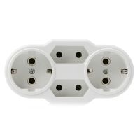 EU Type Conversion Plug 1ถึง4 Way EU Standard Power Adapter Socket Travel Plugs