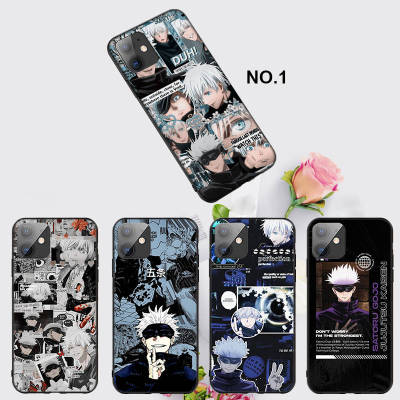 Casing หรับ iPhone 14 13 11 Pro Max 11 Mini 8+ 8 Plus G139 Jujutsu Kaisen Gojo Satoru Anime Pattern Phone เคสโทรศัพท์ อ่อนนุ่ม TPU Shockproof Black ปก