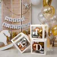 Alphabet Transparent Box Letter Baby Shower Decorations Wedding Birthday Party Decoration Birthday/Halloween/Christmas Balloon