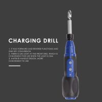 ♤ Mini Electric Screwdrivers Drill Homes DIY Strong Big Torque USB Charging Toughness Electric Portable Power Tools with LED Light