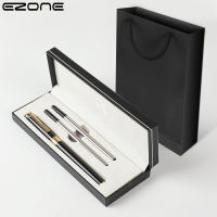 EZONE Gift Box Metal Signature Pen Roller Ballpoint Pen Executive Business Men Signature Writing Pen School Office Supplies