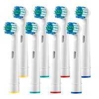 การเปลี่ยนหัวแปรง8เท่าสำหรับ Oral-B แปรงสีฟันไฟฟ้าเหมาะกับโปรสุขภาพ/ชัยชนะ/3D Excel/Vitality Precision สะอาด