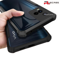 PlusCase สำหรับ vivo Y21 Y21s Y33s Y21T Y33T เคสเบาะลมฮาร์ดคริสตัลใสกลับขอบนุ่มกันกระแทกป้องกันเต็มเคสใส่โทรศัพท์