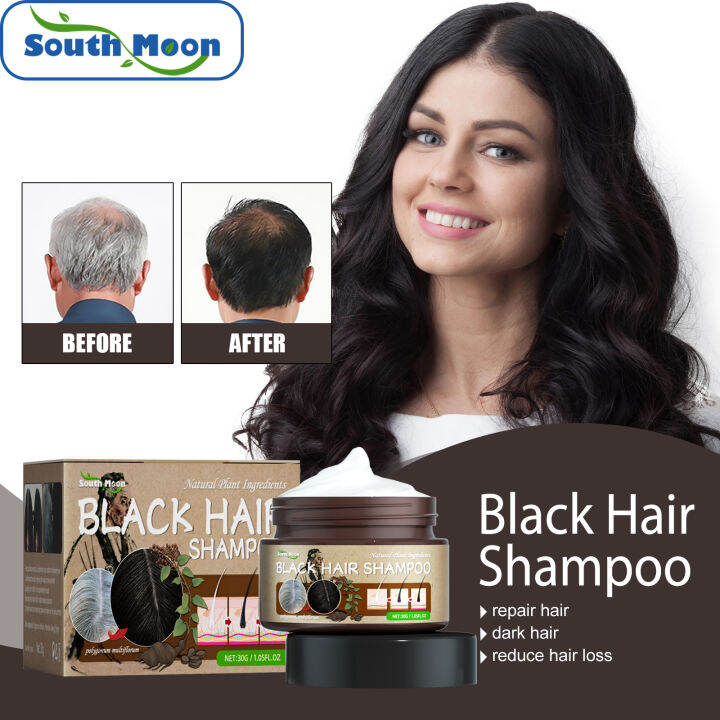 South Moon Polygonum Multiflorum Black Hair Shampoo Repair Gray White Hair Color To Black