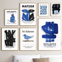 สีดำเหมาะ Matisse ผ้าใบภาพวาด Pierre Soulages โปสเตอร์และพิมพ์ภาพผนังศิลปะสำหรับห้องนั่งเล่นตกแต่งผนัง Cuadros