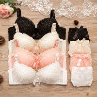 ATHVOTAR Lace Lingerie Suit Sexy Bow Underwear Set V-Neck Brassiere Push Up Bras Women Underwire Lingerie Suits