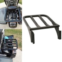 Black Motorcycle Sissy Bar Backrest Luggage Rack For Harley Sportster XL 04-17 Dyna 06-17 Softail 84-05 FLST FLSTC LSTSC 06-17