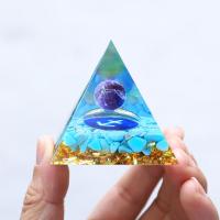 Orgonite การรักษาพีระมิดพลังงานคริสตัล Orgone Pyramide Reiki สมดุลโชคดี