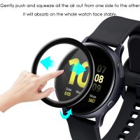 hengilcevwf494 40D Film Soft Glass For Samsung Galaxy Watch Active2 40mm 44mm Full Cover Curved active Edge Screen Protective Scratch Resistant