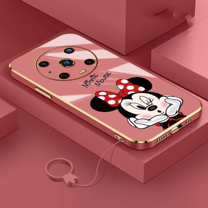 for-honor-magic-4-pro-70-pro-honor70-luxury-minnie-mouse-ฝาครอบโทรศัพท์ยางเคลือบเงาเคสกันกระแทกพร้อมสายคล้องแหวน