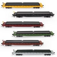 1pc HO Scale 52 Flat Car Flatbed Transporter 1:87 52ft Model Train Container Carriage Freight Car C8741DS