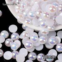 AB White Pearl Bead Half Round Flatback Beads DIY Crafts Bag Shoe Nail Art  Decoration B0321 Beads