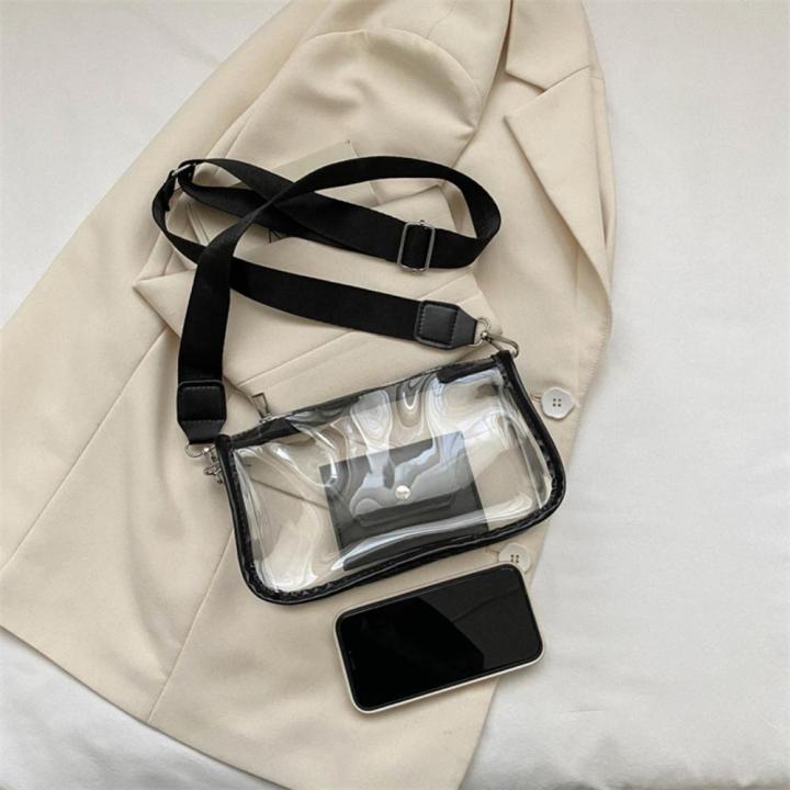 กระเป๋าทรงสี่เหลี่ยมผู้หญิง2023กระเป๋าโฮโบใส-pu-pvc-ถุงผ้าใบเล็กกระเป๋าถือใช้สะพายด้านข้างกระเป๋าสะพายสตรีสีลูกอม