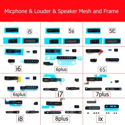 【CW】 Louder  amp; Microphone Anti Dust Mesh and frame iPhone 5 Se 6S 7 8Plus X XS XR  filter Repair Parts