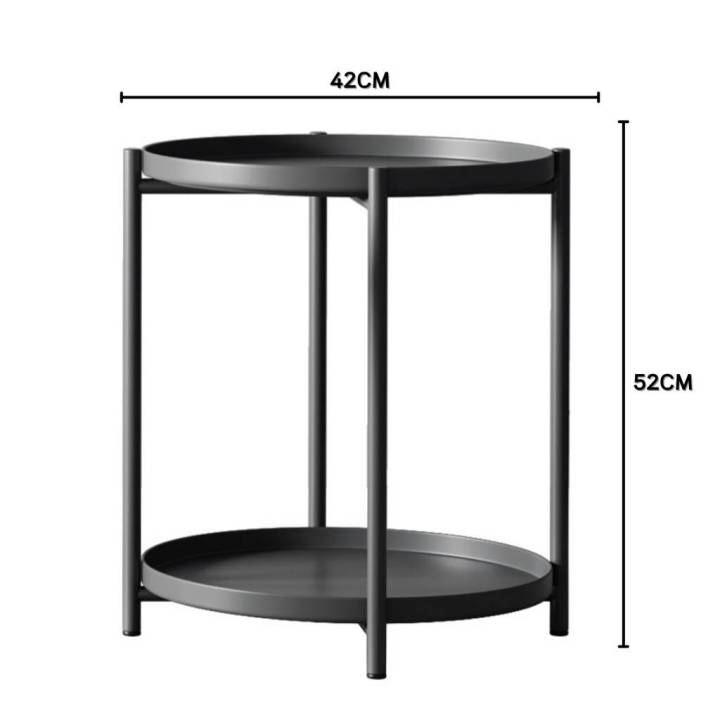 โต๊ะ-gladom-โต๊ะทรงกลมโต๊ะกลาดุม-2-ชั้น-โต๊ะวางของ-ยกถาดออกได้-โต๊ะวางแจกัน-ชั้นวาง-โต๊ะวางต้นไม้-tb-5202