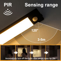 PIR Motion Sensor LED ตู้ครัวแสงบางเฉียบลดแสงกลางคืนโคมไฟ5โวลต์ USB ชาร์จตู้เสื้อผ้าโต๊ะเครื่องแป้งโคมไฟแม่เหล็ก