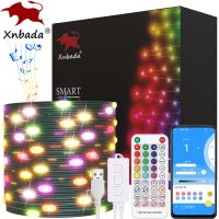 ◊☎ Dreamcolor Christmas Lights Colorful LED String Lighting WS2812B Addressable RGBIC LED Module USB WS2812 Music Controller DC5V