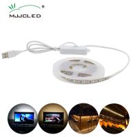 LED Strip USB Lamp DC 5V SMD 2835 Waterproof Tira LED USB 50CM 1M 2M 3M 5M Strip Light with Switch for Desktop Screen Lighting Wall Stickers Decals