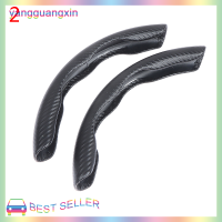 yangguangxin 2pc 15นิ้ว Car Anti-Skid พวงมาลัยสีแดงคาร์บอนไฟเบอร์ฝาครอบพวงมาลัย