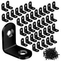 40Pcs L Bracket Angle Bracket Set90 Degree Right Angle Bracket L Bracket For Wooden FurnitureWith 80 Screws