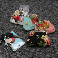 Canvas Purses Change Purse Child Wallet Coin Bag Coin Purses Rose Wallet Mini Purses