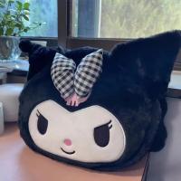 Large Capacity Sanrio Anime Kuromi Plush Backpack Winter Style Travelling Bag Single Shoulder Bag Student Handbag Girl Gift Toys