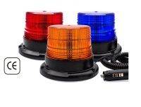 ไฟไซเรน ติดหลังคา สีเหลือง สีแดง ฐานยึดแม่เหล็ก led flash siren รุ่นใหม่ 013 ใช้ไฟ 12/24V