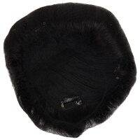 MenS Handmade Wigs Natural Fluffy Invisible Replacement Hairpiece MenS Overhead Replacement Block