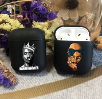 Rapper Singer 2PAC Tupac Black TPU silicone Bluetooth Airpod Case For Airpods 1 Airpod 2 Airpod pro soft cover For Airpod 3