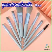 Mexin ชุดแปรงแต่งหน้า 8  ชิ้น แปรงคิ้ว แปรงปัดแก้ม makeup brush set