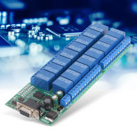 R223C16 16-Channel Relay Board DB9 โมดูลรีเลย์อินเทอร์เฟซตัวเมียพอร์ตอนุกรม Smart Module