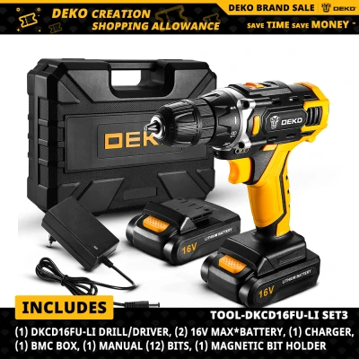 DEKOมาใหม่Loner 16V SET3 สว่านไร้สายไขควงไฟฟ้า