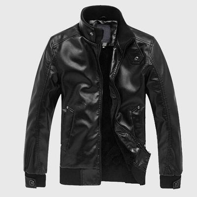 ZZOOI Men Leather Jackets Mens Motorcycle Leather Jacket Men Stand Collar Coats High Quality Soild Casual Slim Brand Clothing