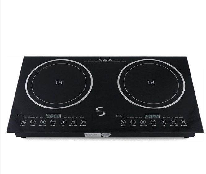 Induction Cooker Double Head, 220V 4000W Countertop Double Burner ...