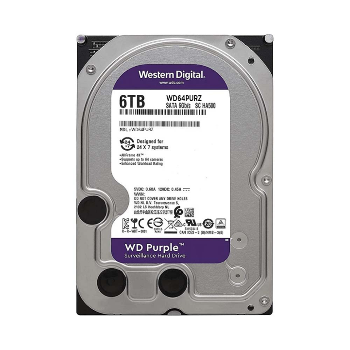 wd-purple-hdd-6tb-sata3-256-mb-wd22purz-ฮาร์ดไดรฟ์สำหรับกล้องวงจรปิด-ของแท้-ประกันศูนย์-3ปี