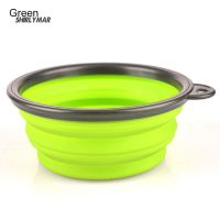 ஐSr Dog Cat Feeding Bowl Camping Silicone Folding Bowl Water Food Dish